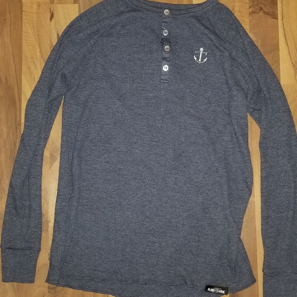 Flag nor Fail Henley Large, unisex